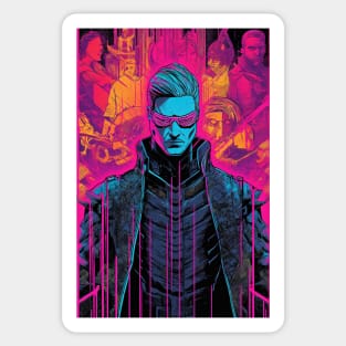 Cyberpunk Style Tarot - The Corrupted Justice Sticker